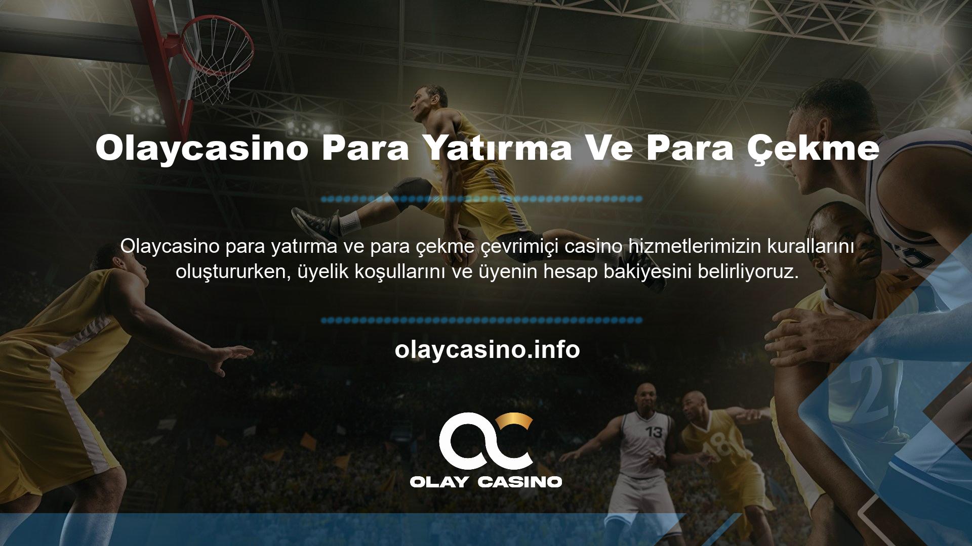 Olaycasino online casino sitesinin tüm kullanıcıları sitenin para yatırma yöntemlerini kullanarak yatırım yapabilirler